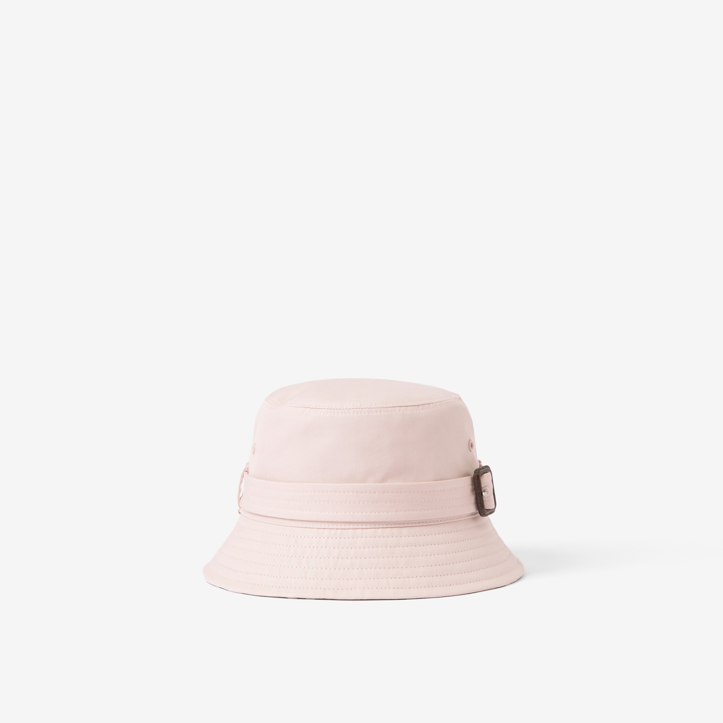 Chapéu Bucket de gabardine tropical com cinto (Rosa Doce) | Burberry® oficial - 1