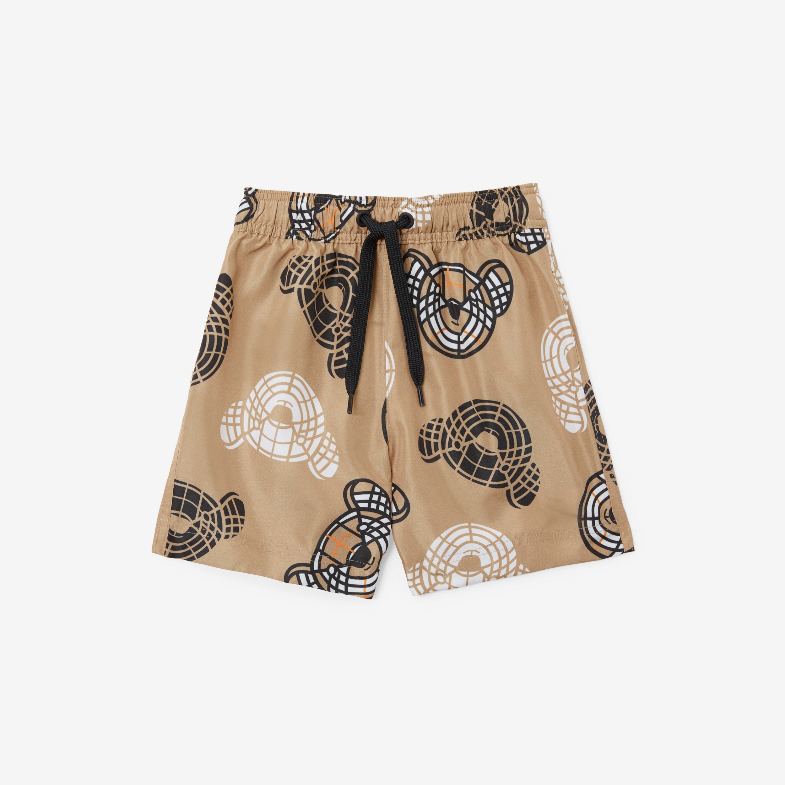 Thomas Bear Print Swim Shorts in Archive Beige - Children | Burberry® Official - 1
