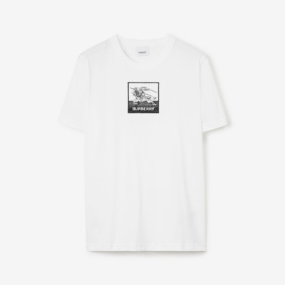 Shop Burberry Cotton T-shirt In White