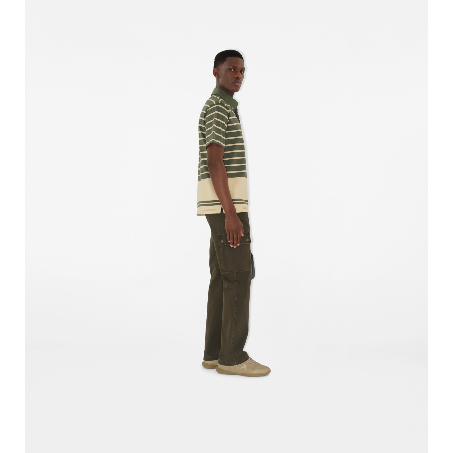 Striped Cotton Polo Shirt