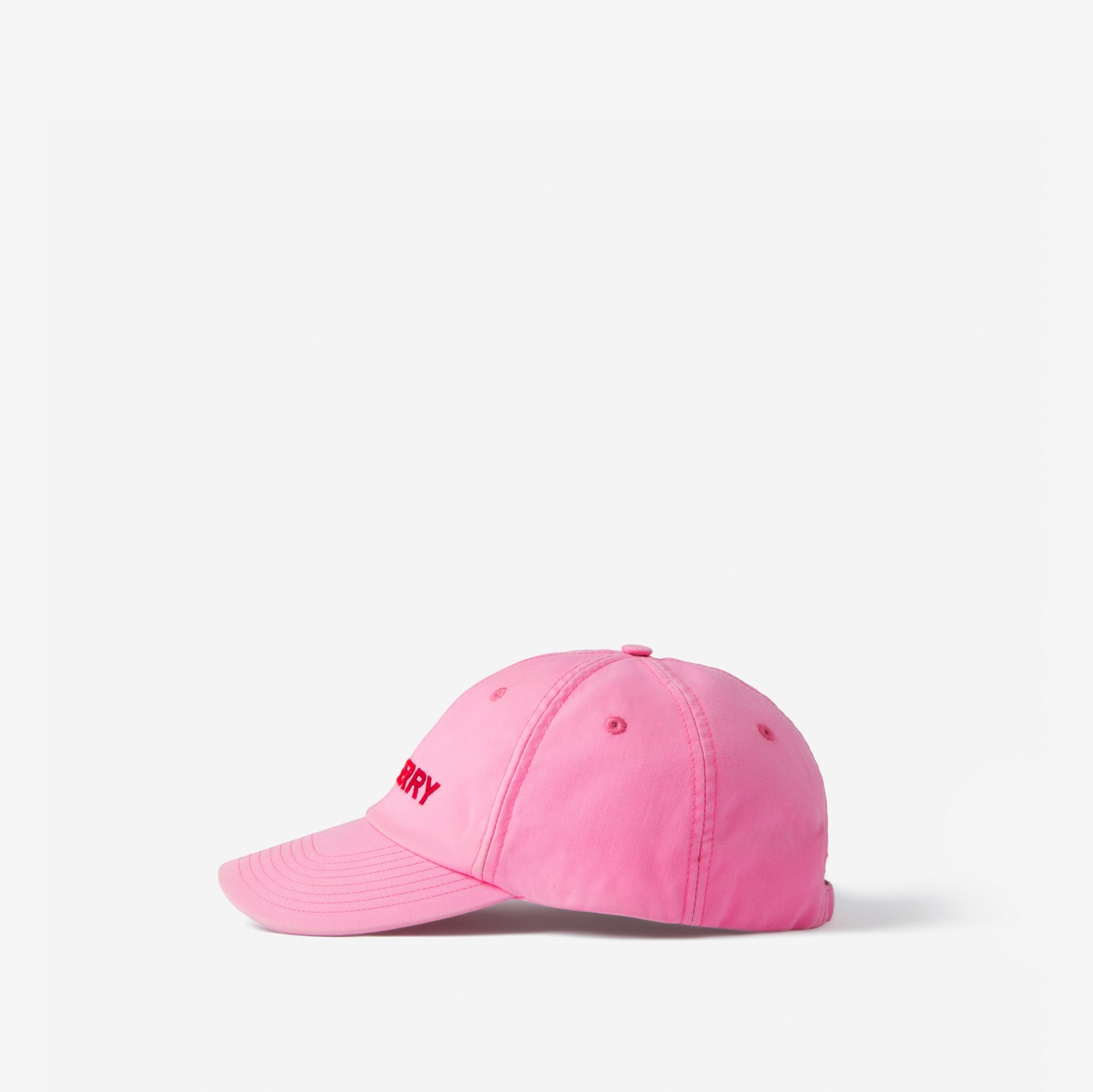 엠브로이더리 로고 코튼 개버딘 야구 모자 (버블검 핑크) | Burberry®