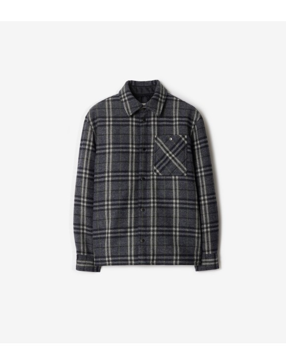 Check Wool Overshirt