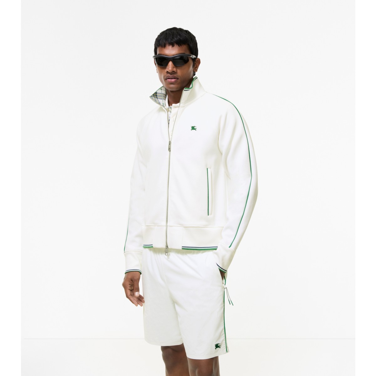  Check Nylon Cotton Tennis Jacket
