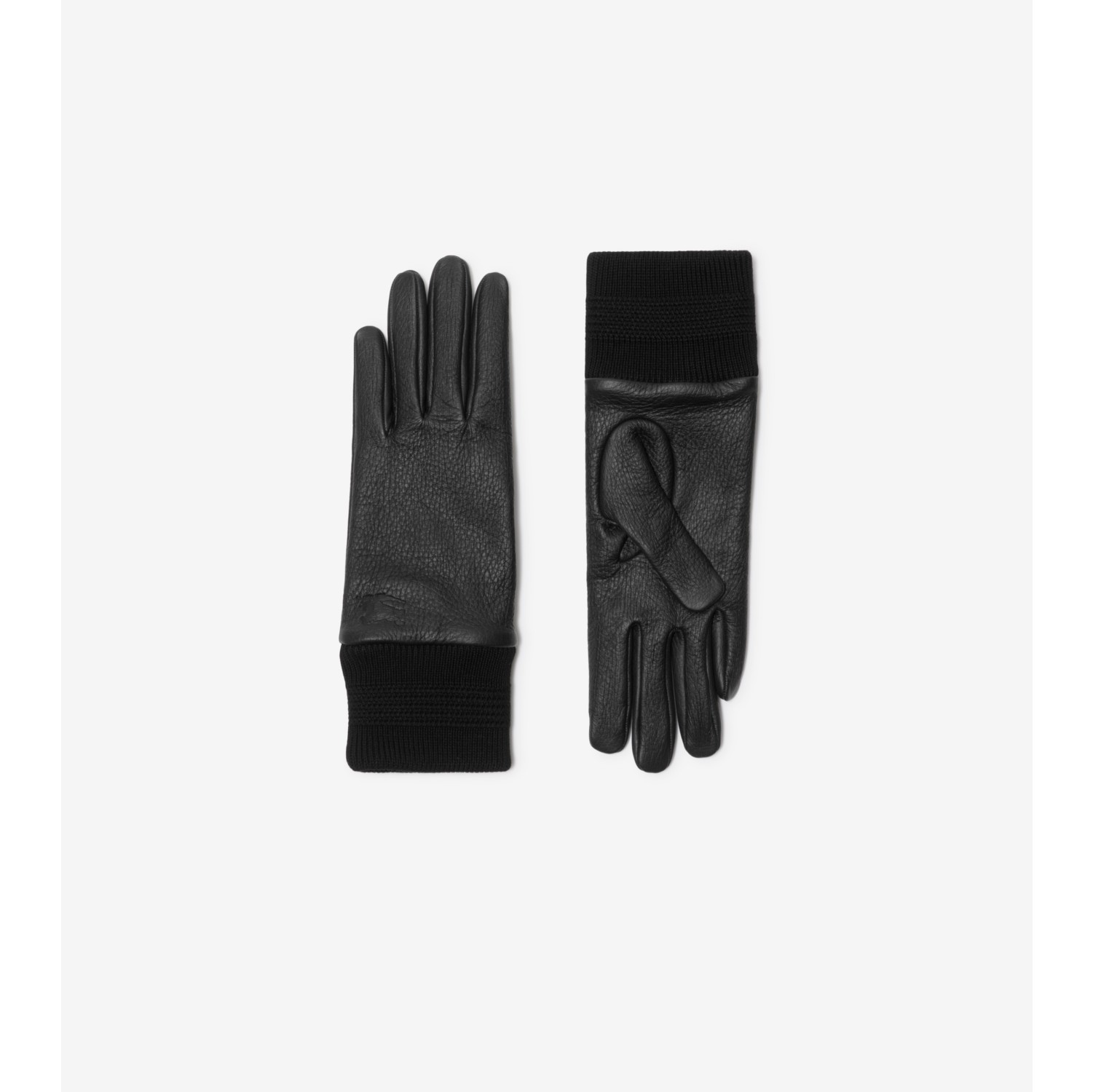 Leather Gloves in Black Women Burberry Official