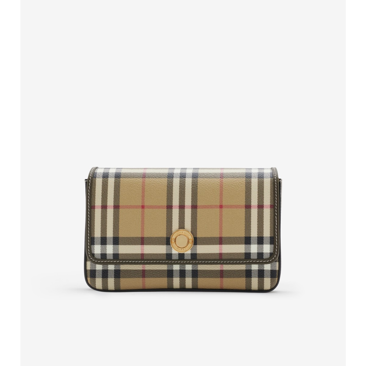 Shop Burberry Hampshire Bag In Archive Beige/military