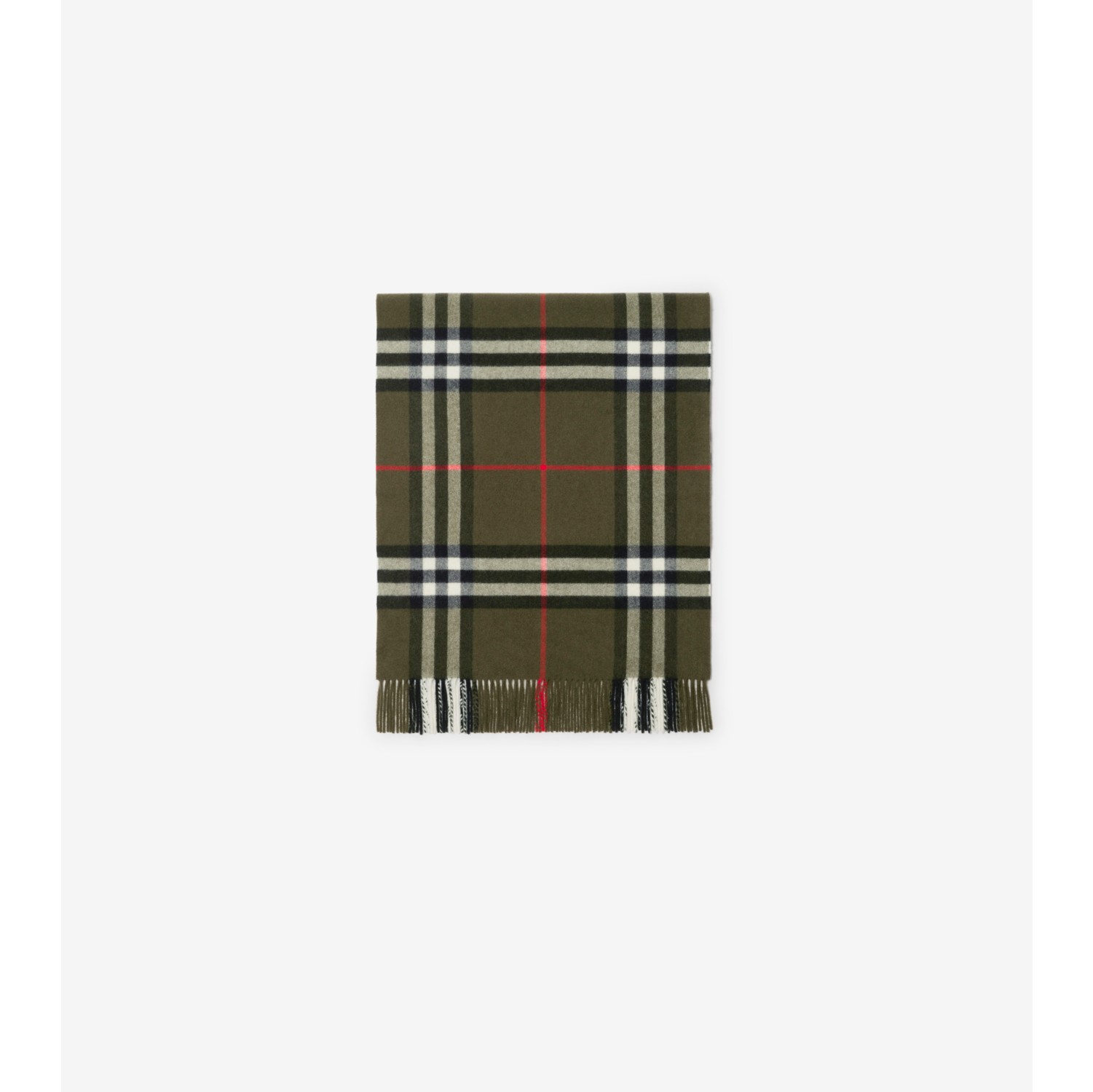 ワイド チェック カシミアスカーフ (ロック) | Burberry®公式サイト