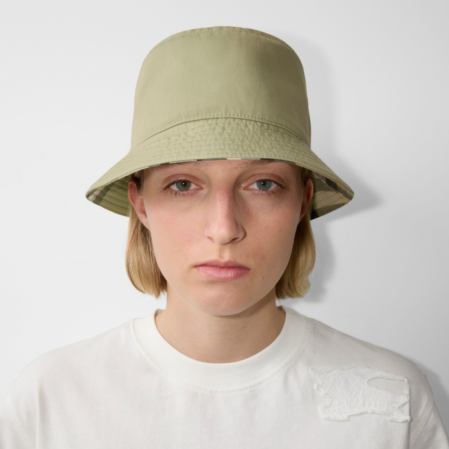 Cappello da pescatore reversibile in misto cotone