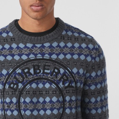 burberry fair isle sweater