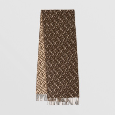 burberry monogram cashmere jacquard scarf