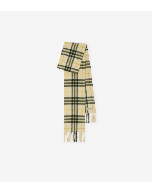 Narrow Check Cashmere Scarf