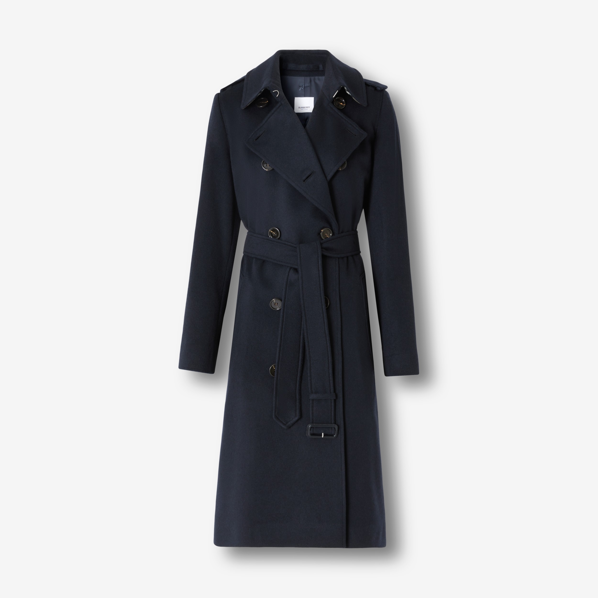 Cashmere Kensington Trench Coat in Dark Charcoal Blue - Women | Burberry®  Official