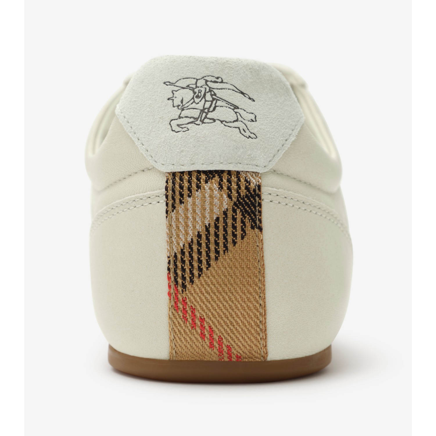 Leather Knight Runner Sneakers​ in Dove beige - Men | Burberry® Official