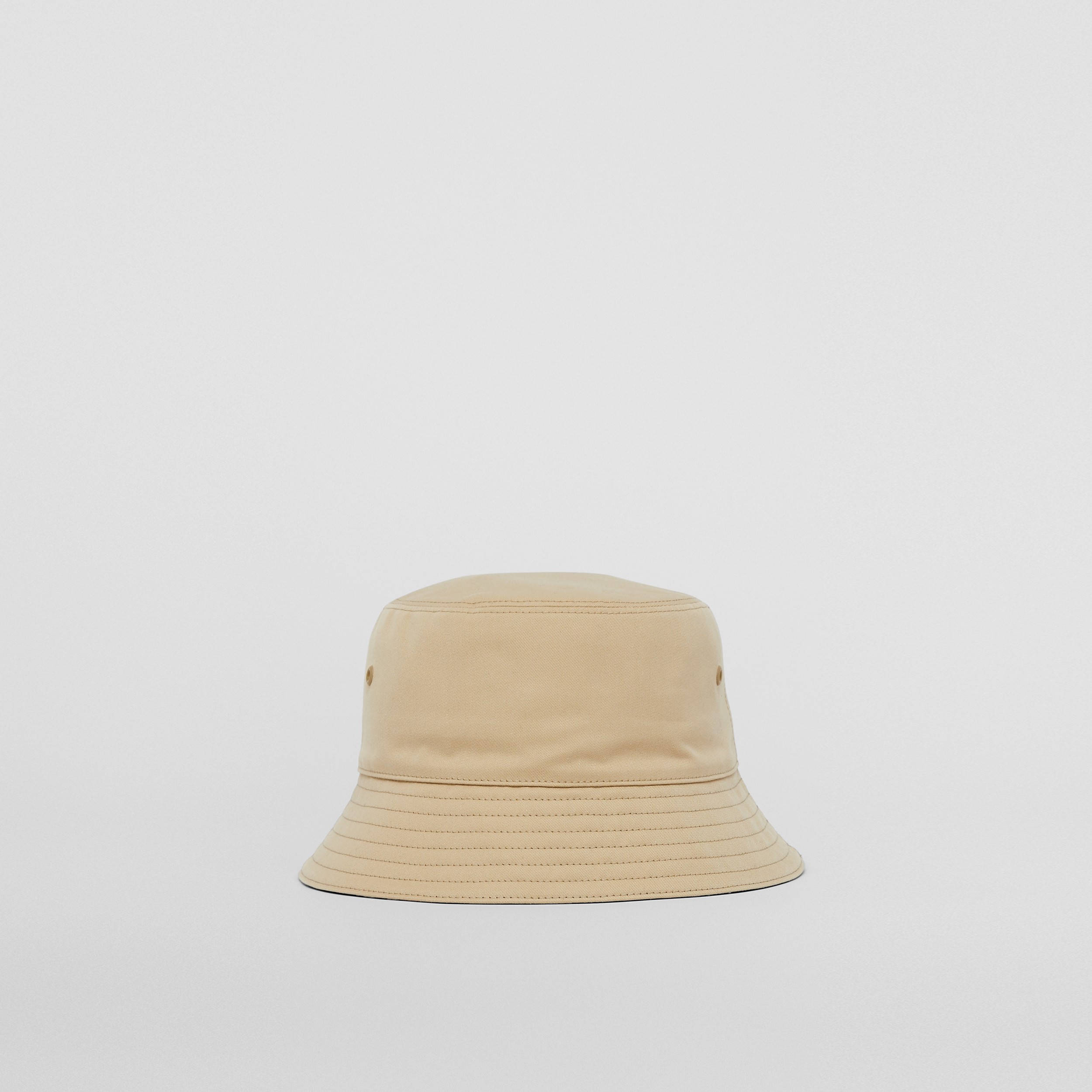 Embroidered Logo Cotton Gabardine Bucket Hat in Honey | Burberry® Official - 4