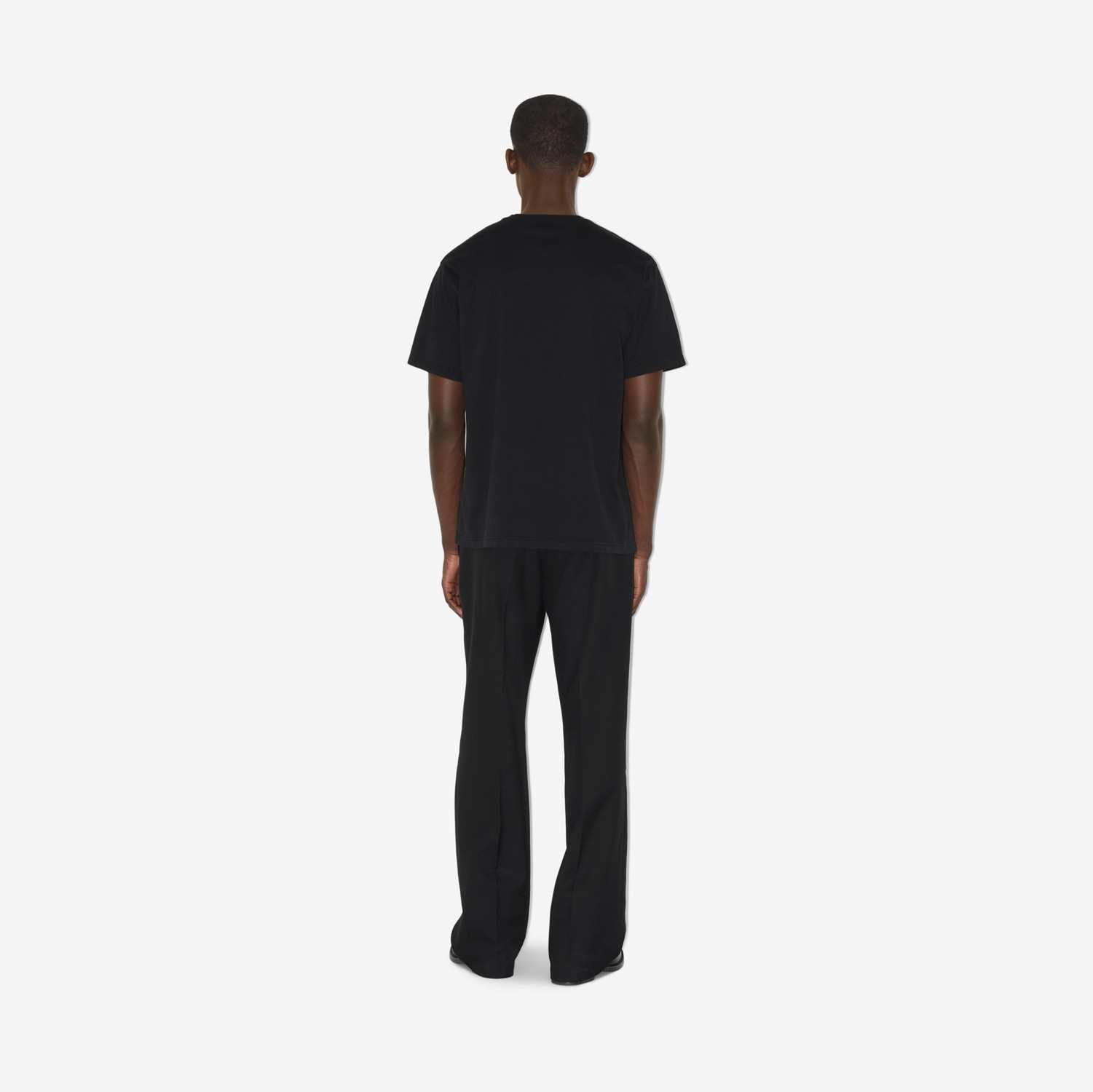 Camiseta en algodón con emblema damero (Negro) - Hombre | Burberry® oficial