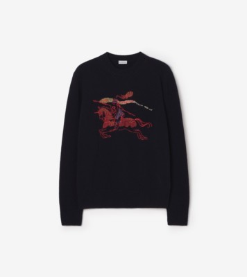 クロスステッチEKD ウールカシミア セーター (ネイビー) - メンズ