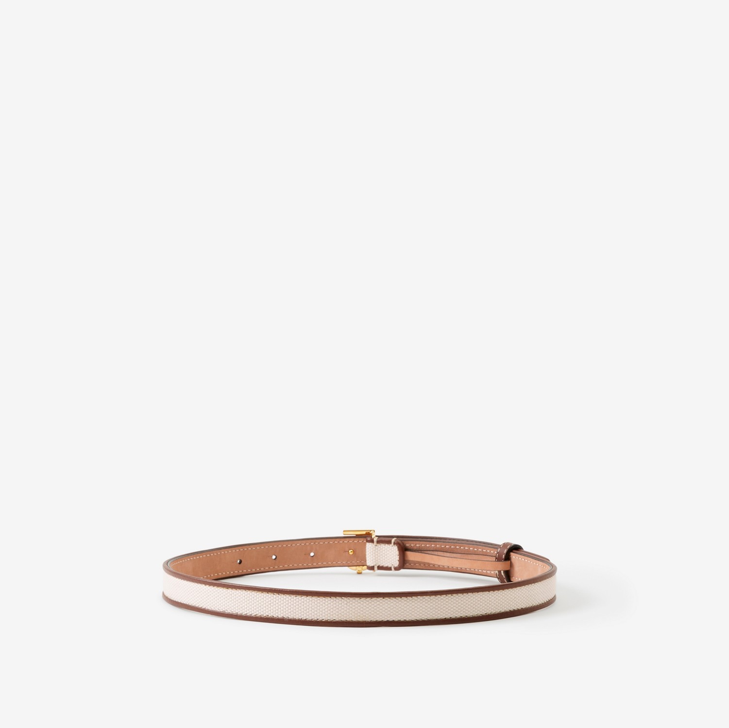 Canvas and Leather TB Belt in Natural/tan - Women | Burberry® Official