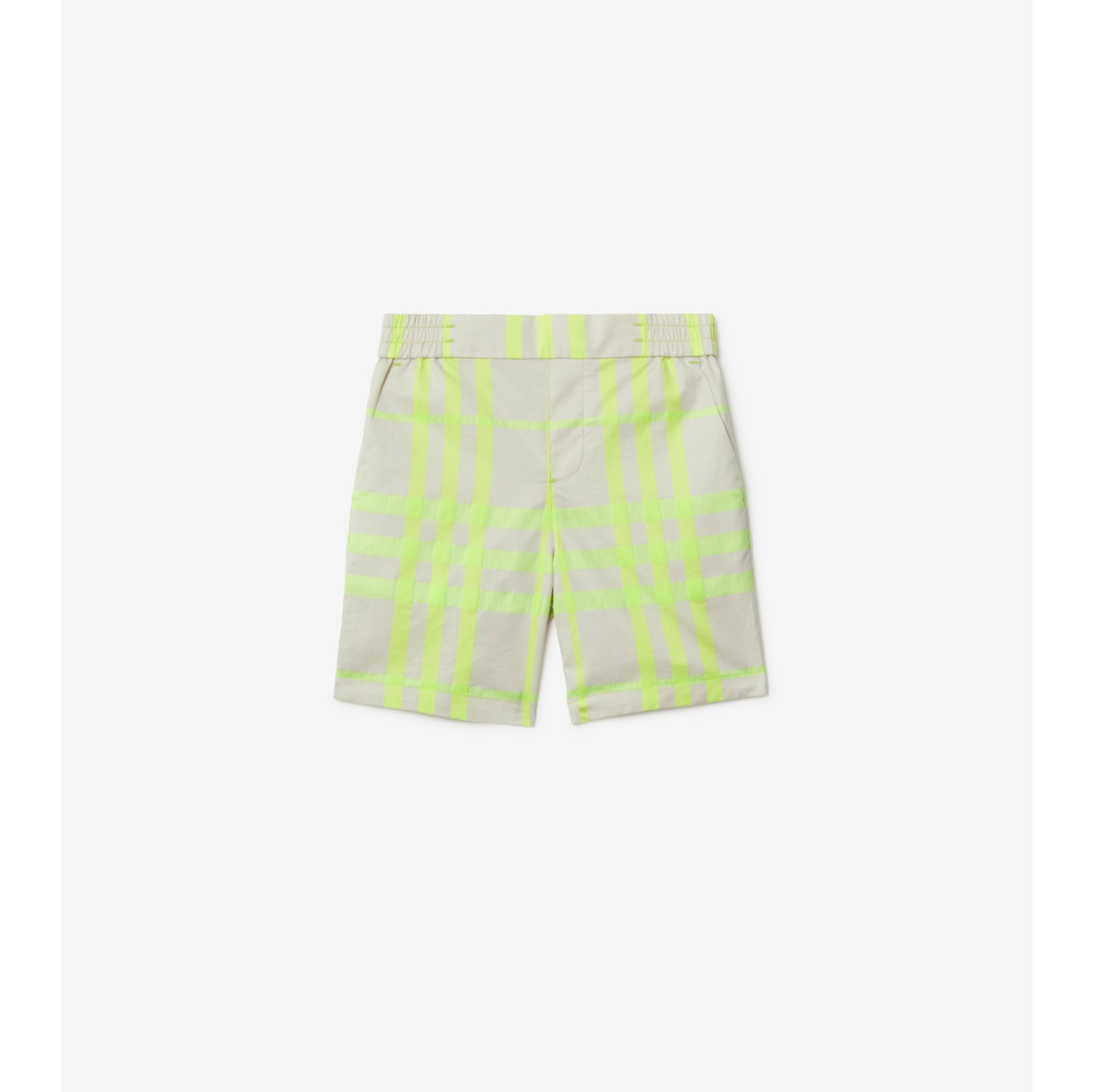 Check Cotton Blend Shorts