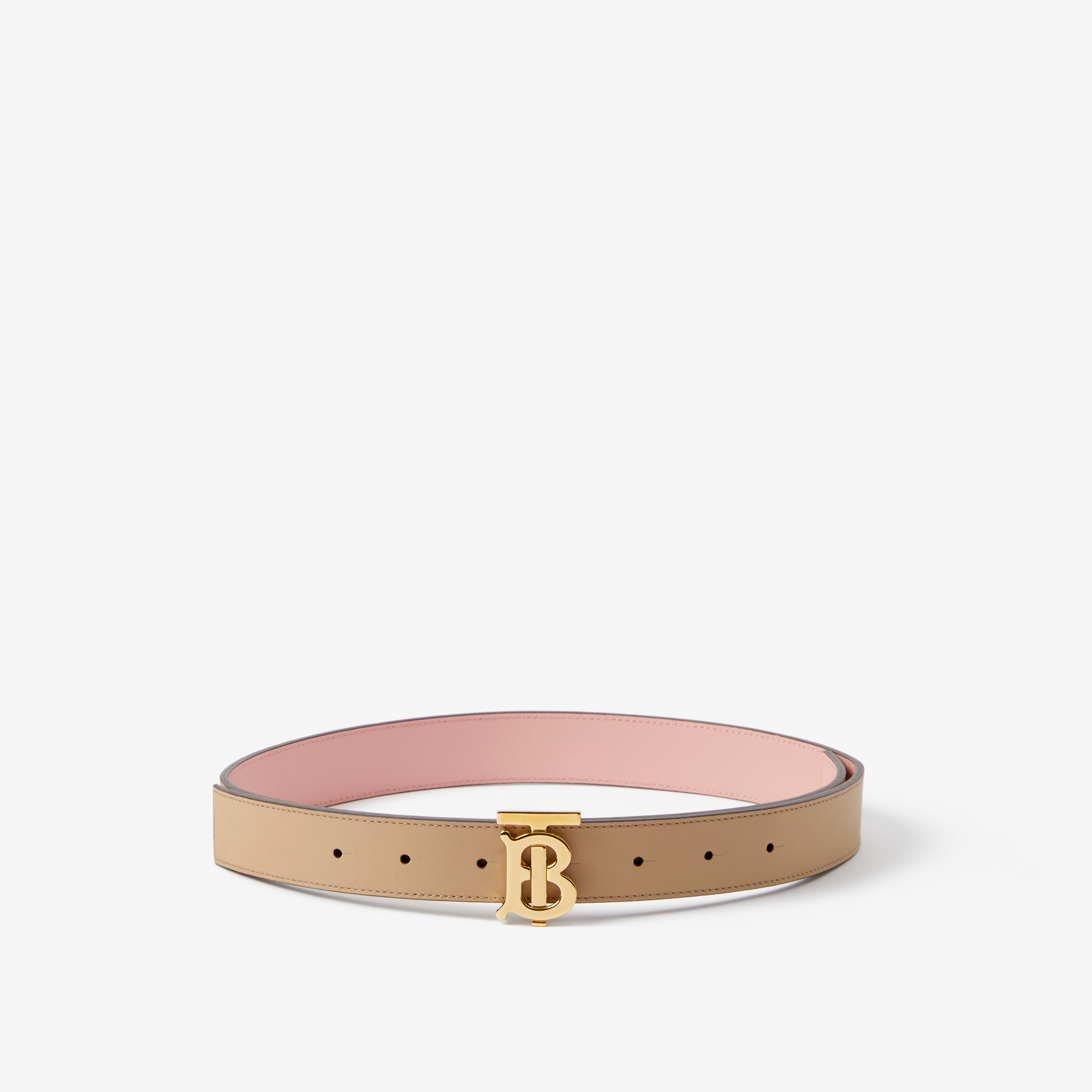 Cinturón reversible en piel (Beige Avena/rosado - Mujer | Burberry® oficial