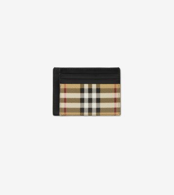 Check Clip Card Case in Archive beige - Men | Burberry® Official