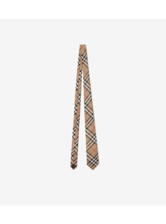 チェック シルクタイ (ネイビー Blue) - メンズ, シルク | Burberry