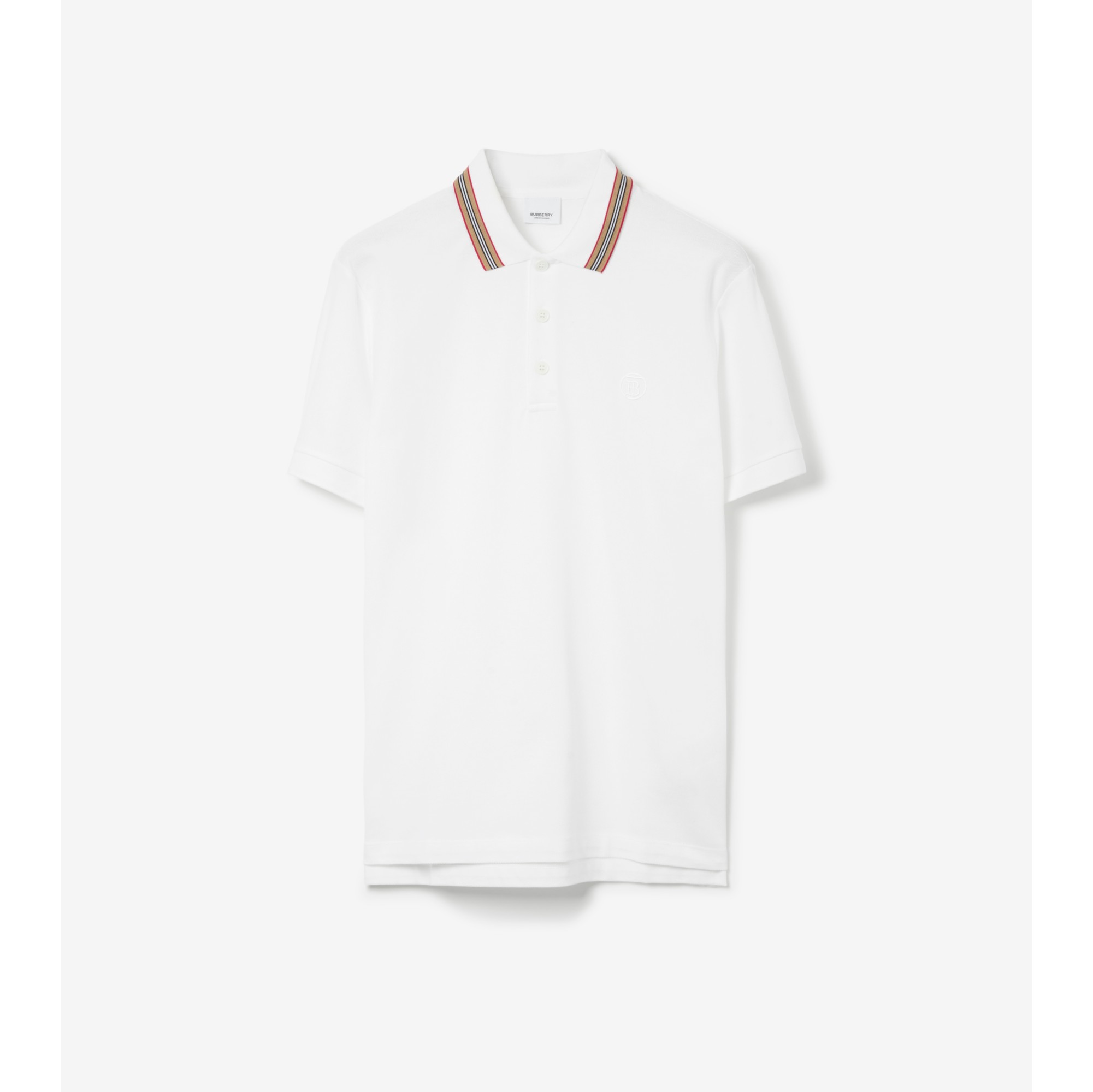 Cotton Polo Shirt in White - Men | Burberry® Official