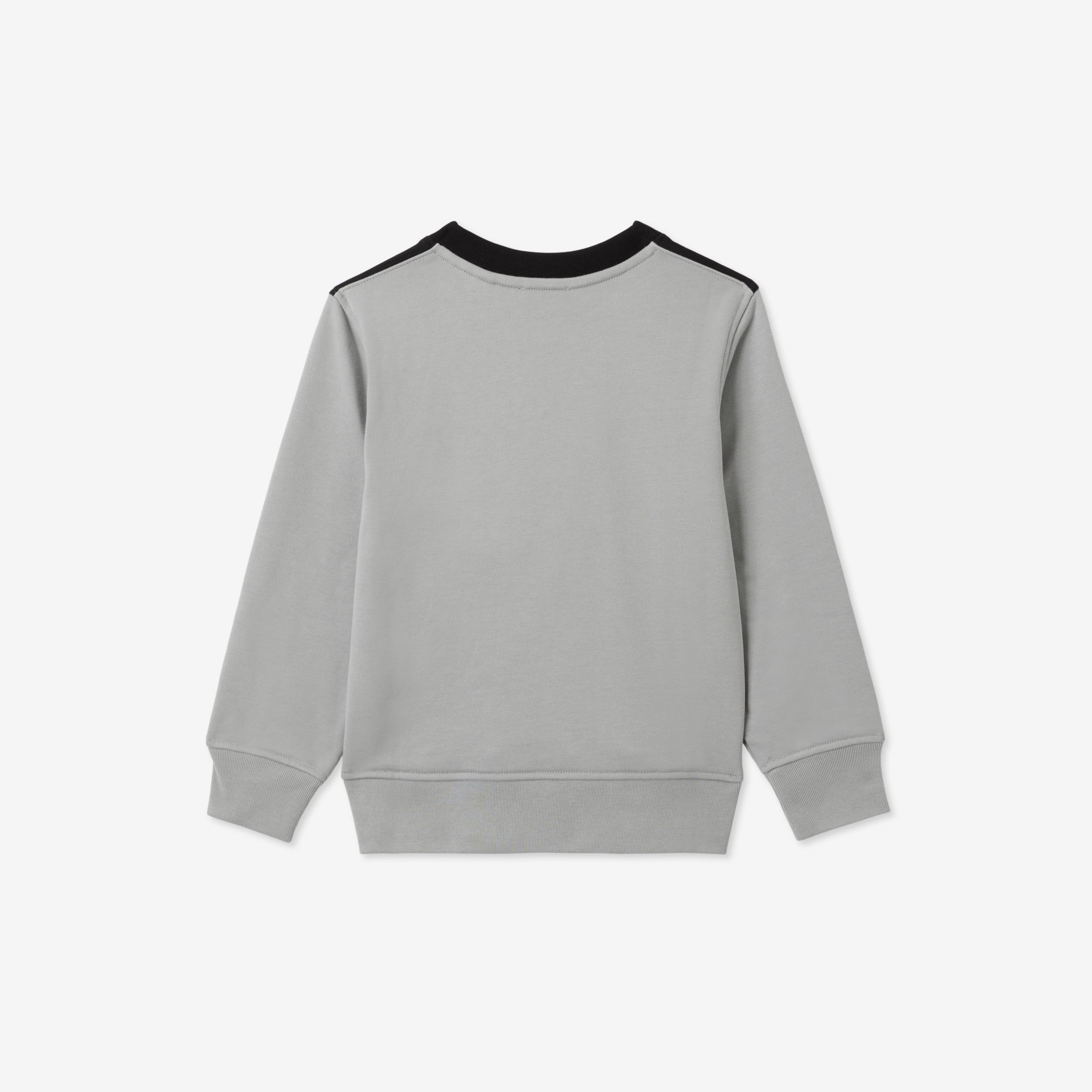 Logo Graphic Two-tone Cotton Sweatshirt in Black | Burberry® Official - 2