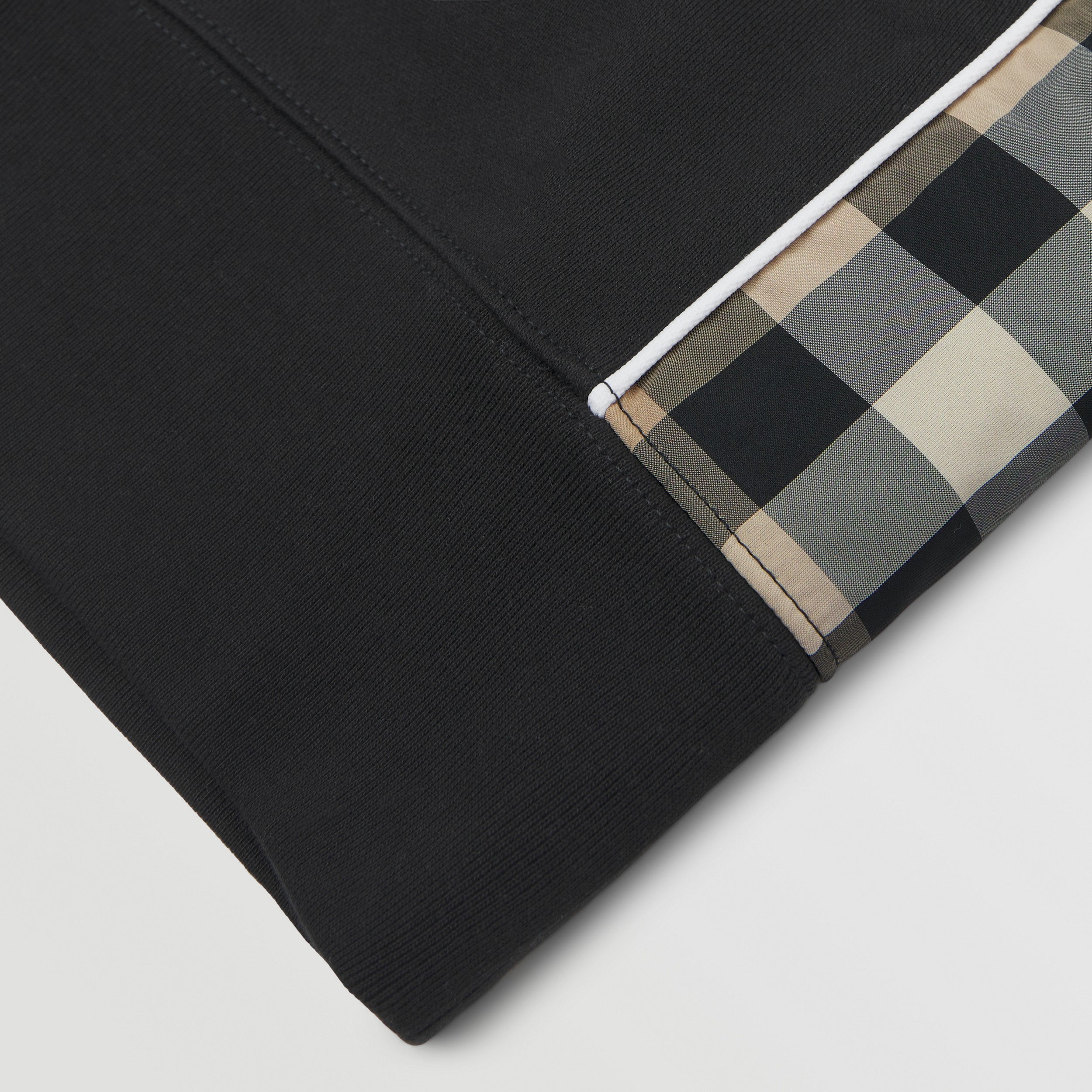格纹裁片棉质运动衫 (黑色) | Burberry® 博柏利官网 - 2