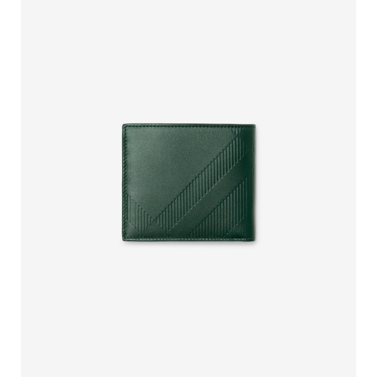 Check Leather Bifold Wallet in Vine - Men | Burberry® Official