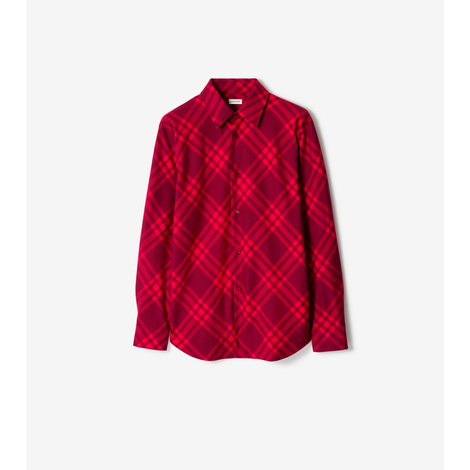 チェック コットンシャツ (リップル) - メンズ | Burberry®公式サイト