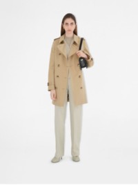 Model wearing Short Kensington Trench Coat