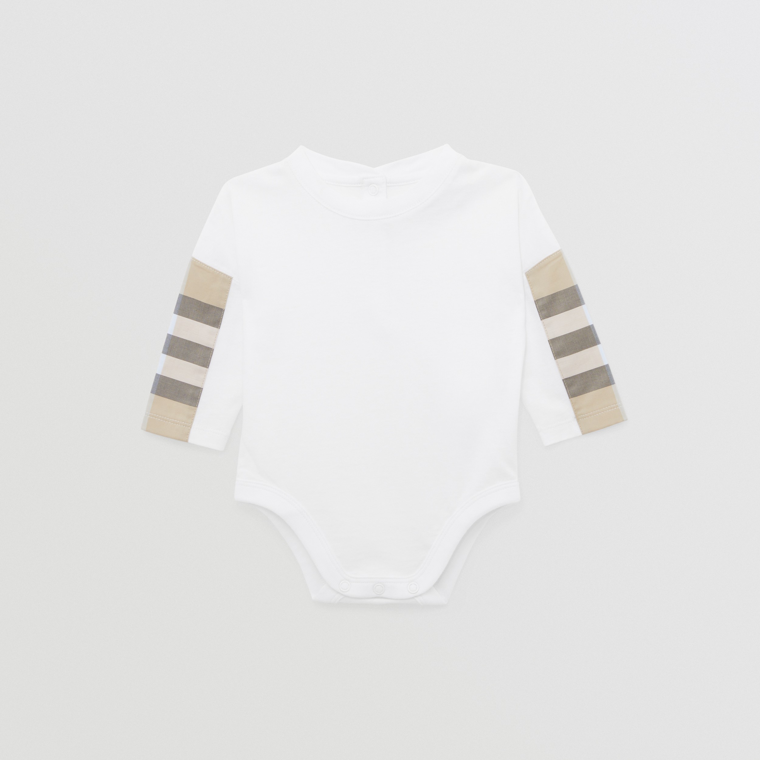 Check Two-piece Baby Gift Set in Pale Sand - Children | Burberry® Official - 3