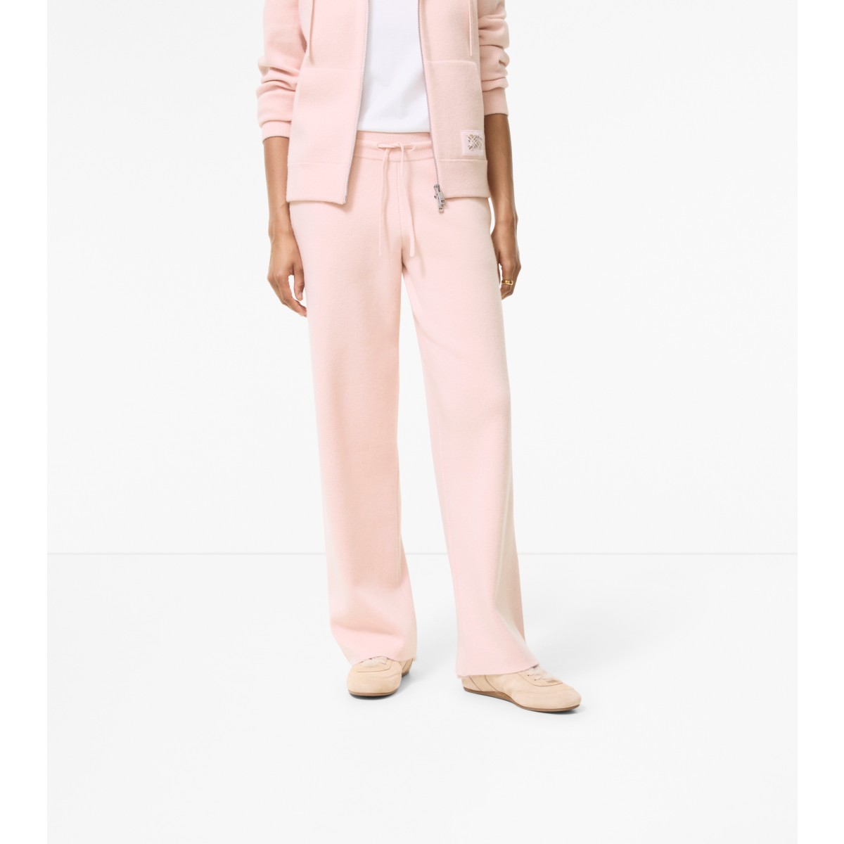  Embroidered Cashmere Blend Track Pants