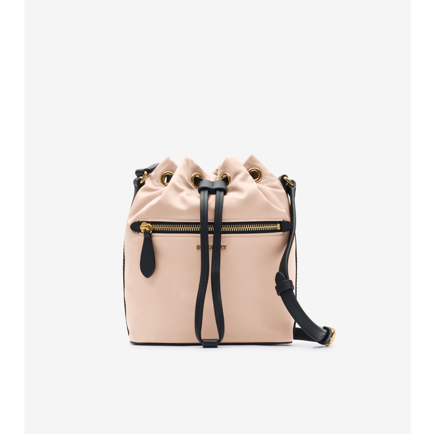 Mini Nylon Drawcord Pouch in Rose beige - Women | Burberry® Official