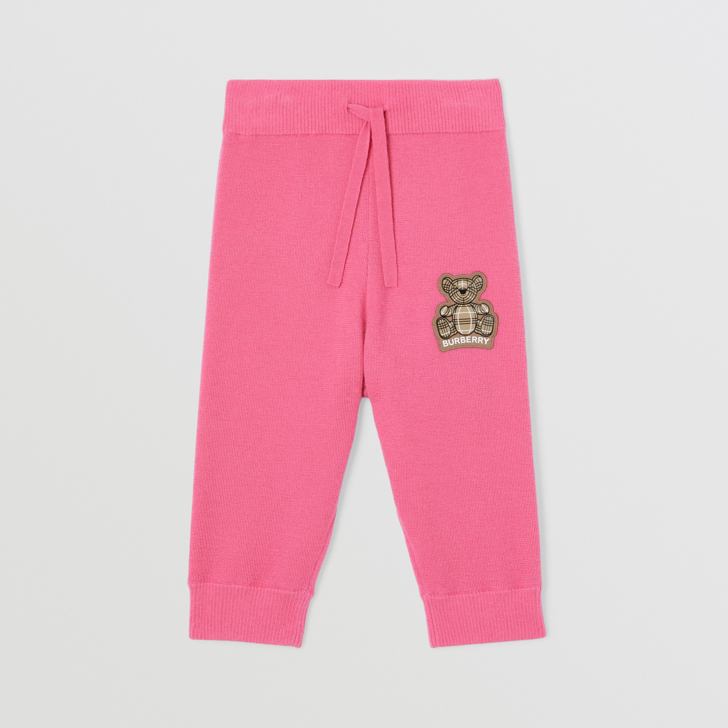 Pantalon de jogging en cachemire avec appliqué Thomas Bear (Rose Bubble Gum) - Enfant | Site officiel Burberry® - 1