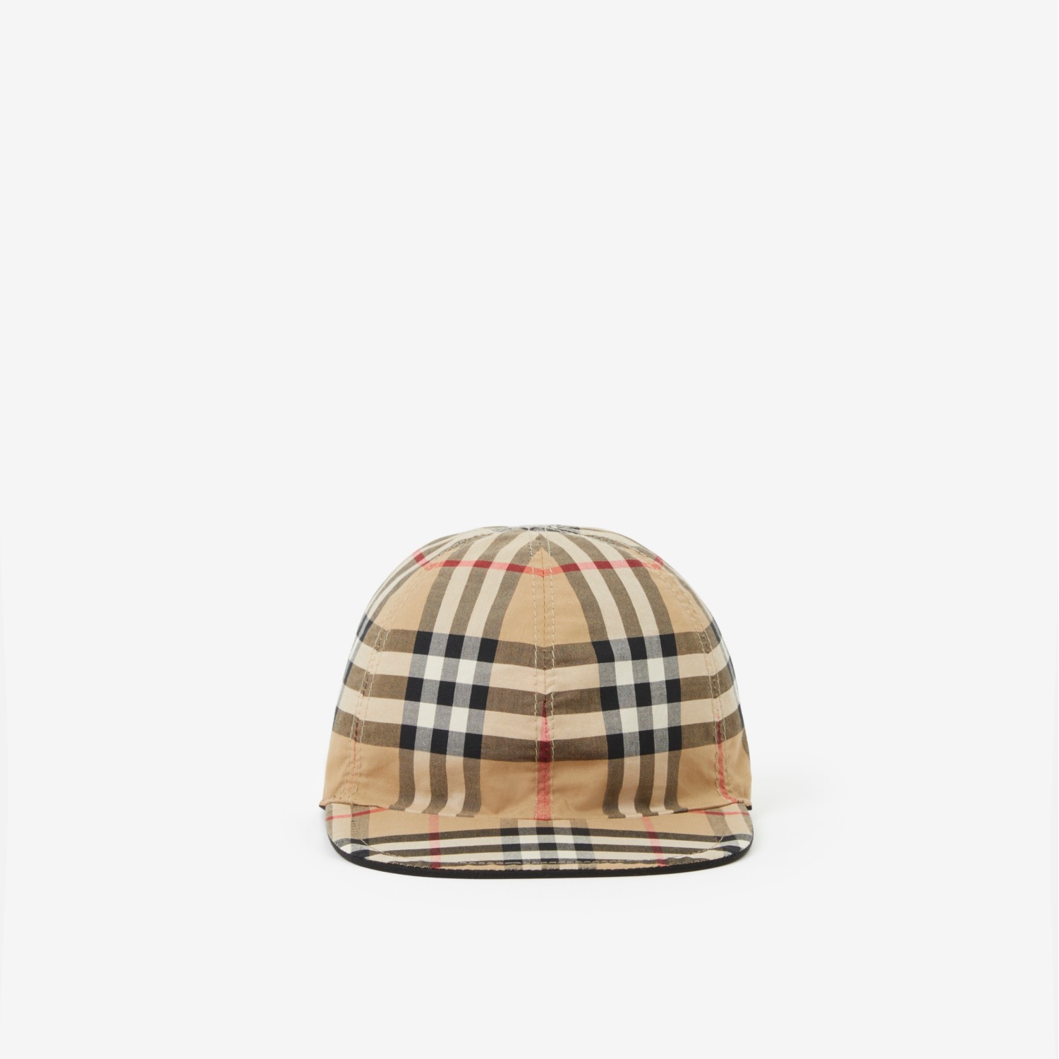 Reversible Check Baseball Cap in Black Children Burberry Official