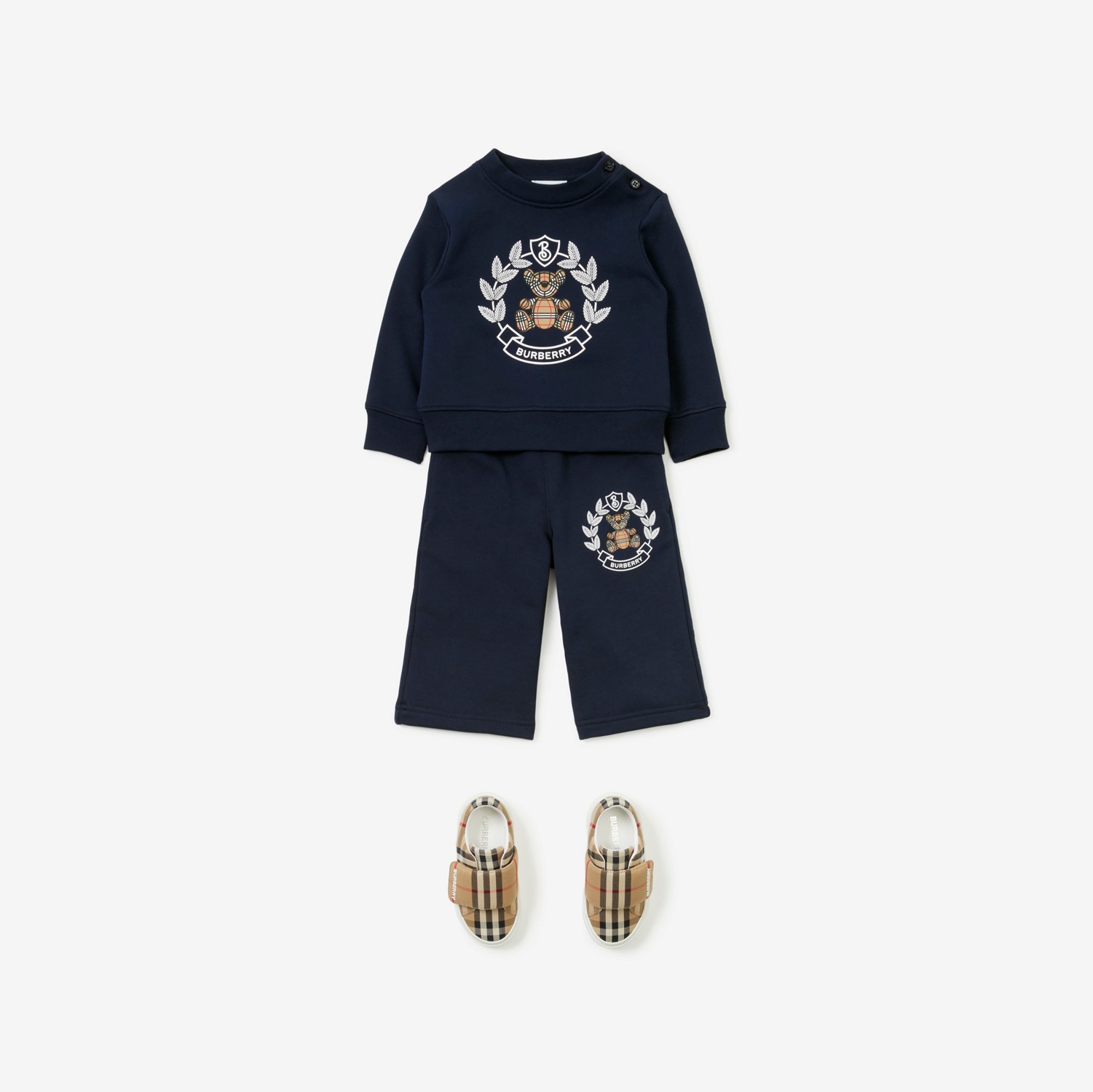 Pantalon de jogging en coton à imprimé Thomas Bear (Bleu Anthracite Intense) - Enfant | Site officiel Burberry®