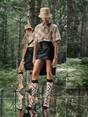 in the back with the burberry on