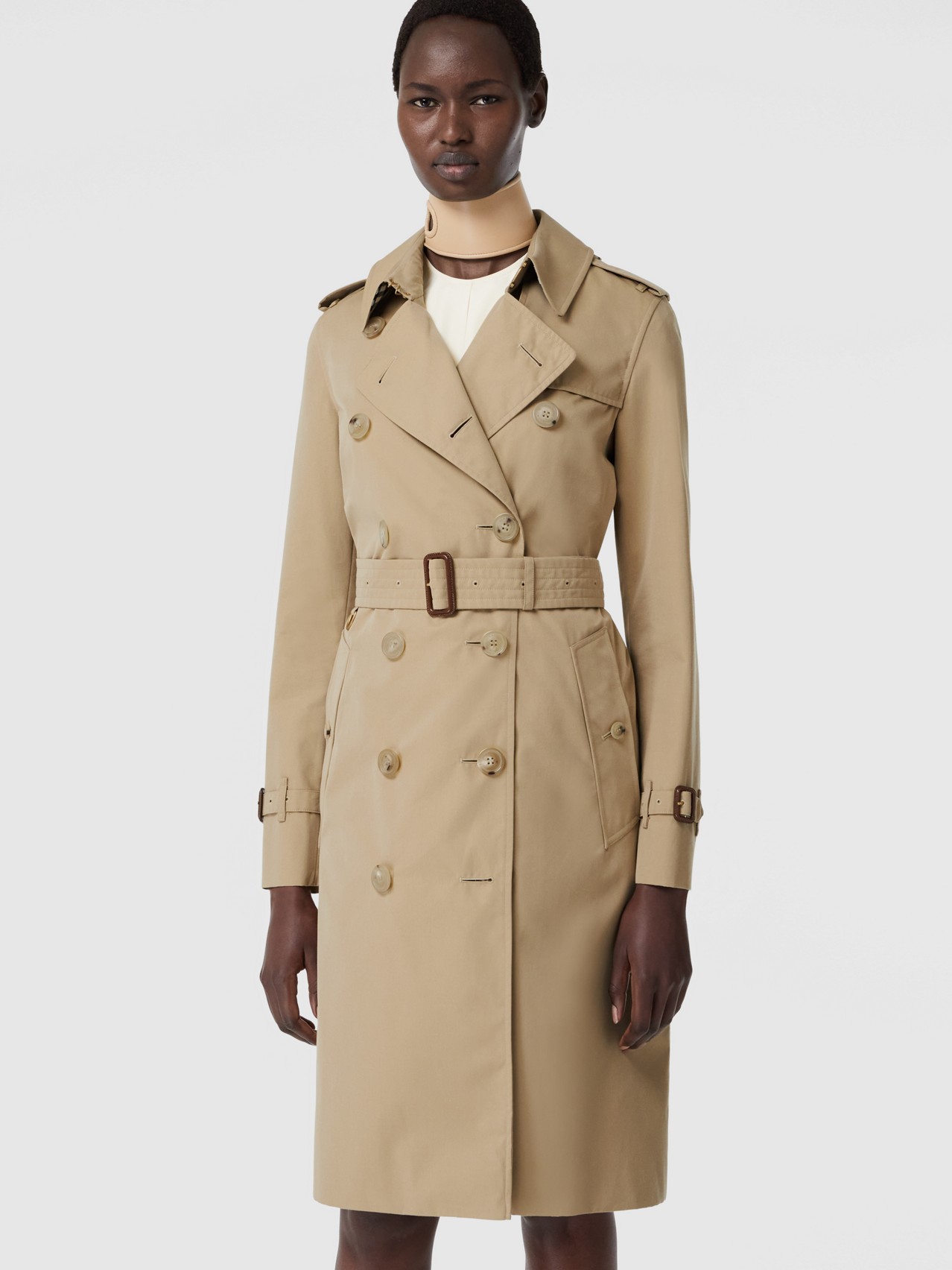 The Long Kensington Heritage Trench Coat by Burberry, available on burberry.com for $1650 Gigi Hadid Outerwear SIMILAR PRODUCT