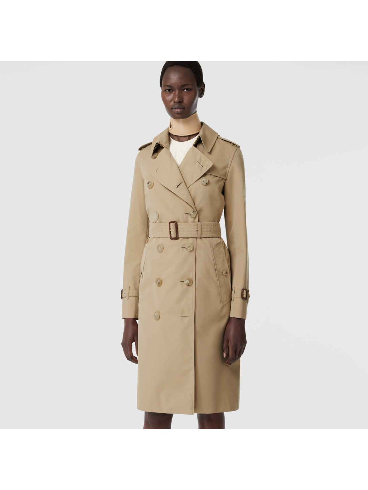 Burberry Kensington Heritage Belted Long Trench Coat