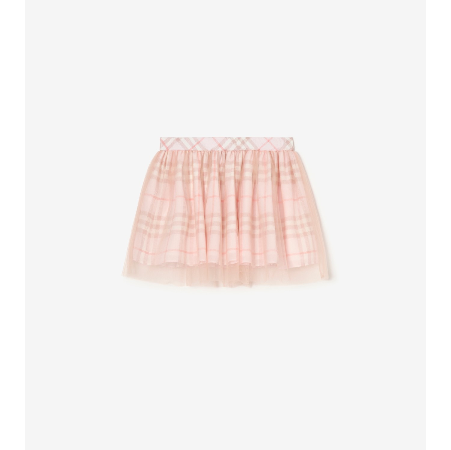 Check Silk Skirt