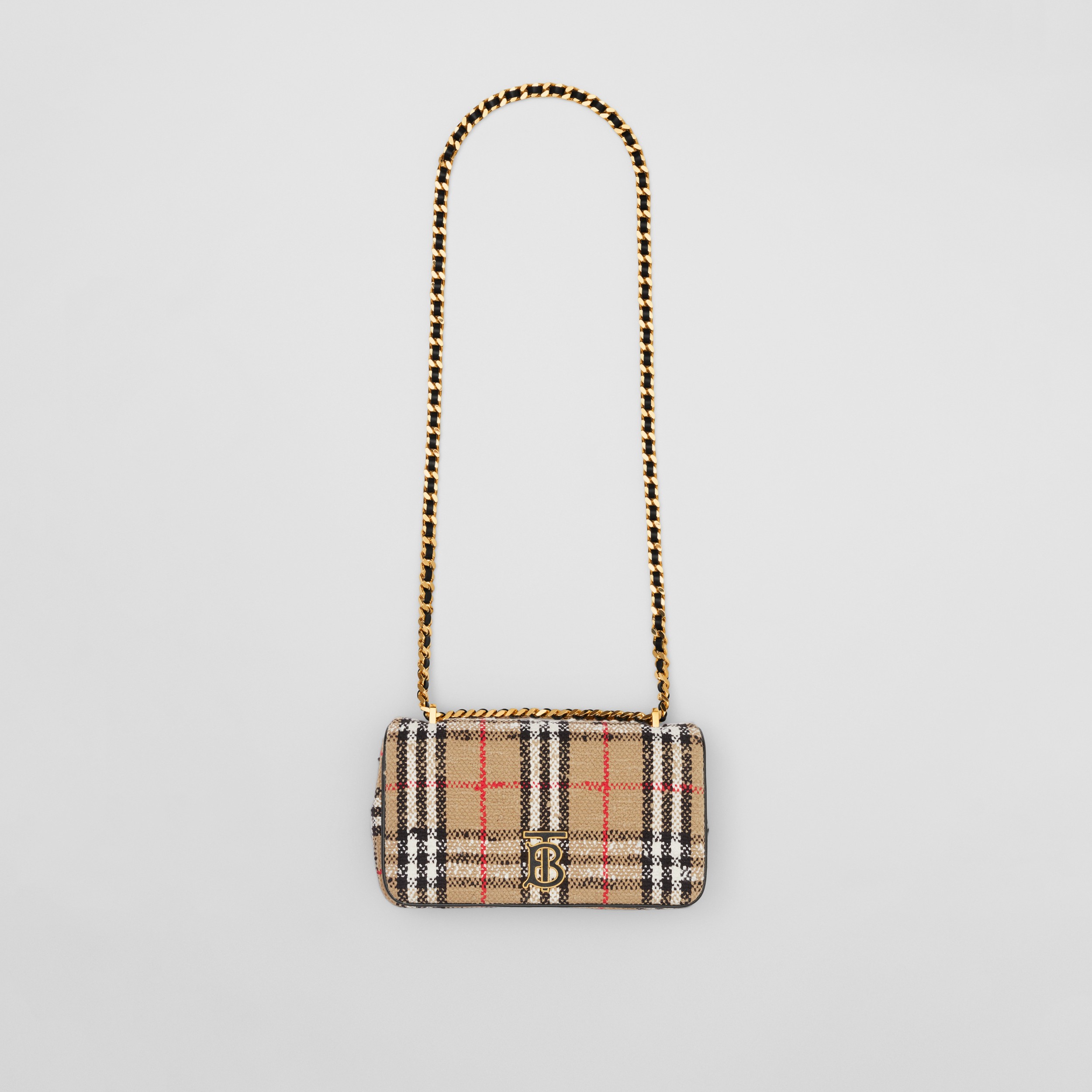 Vintage Check Bouclé Small Lola Bag in Archive Beige - Women | Burberry® Official - 4
