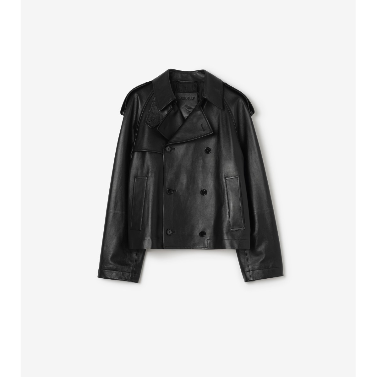  Cropped Leather Leadenham Trench Coat