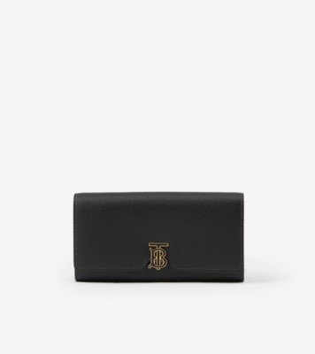 Grainy Leather TB Card Case in Rich Navy - Women