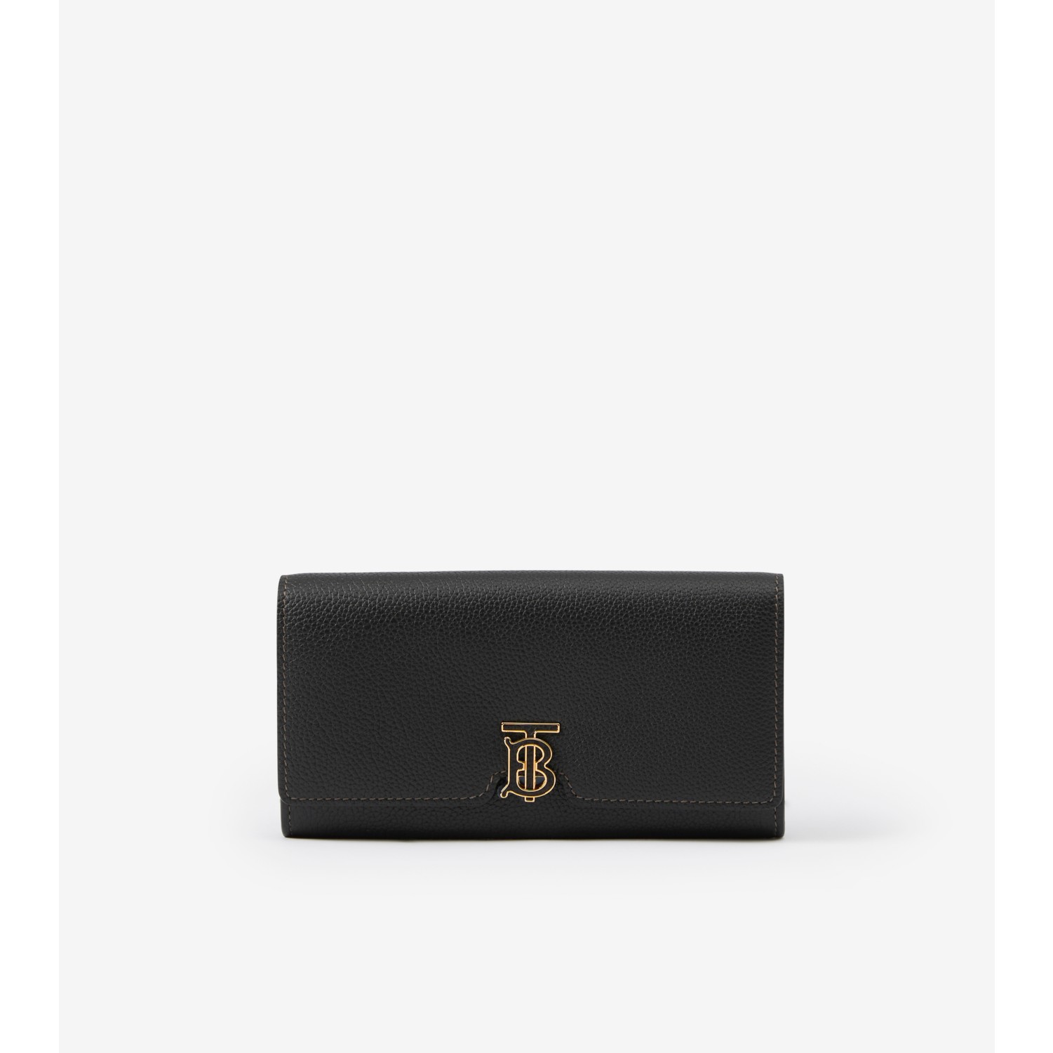 Grainy Leather TB Continental Wallet in Black - Women