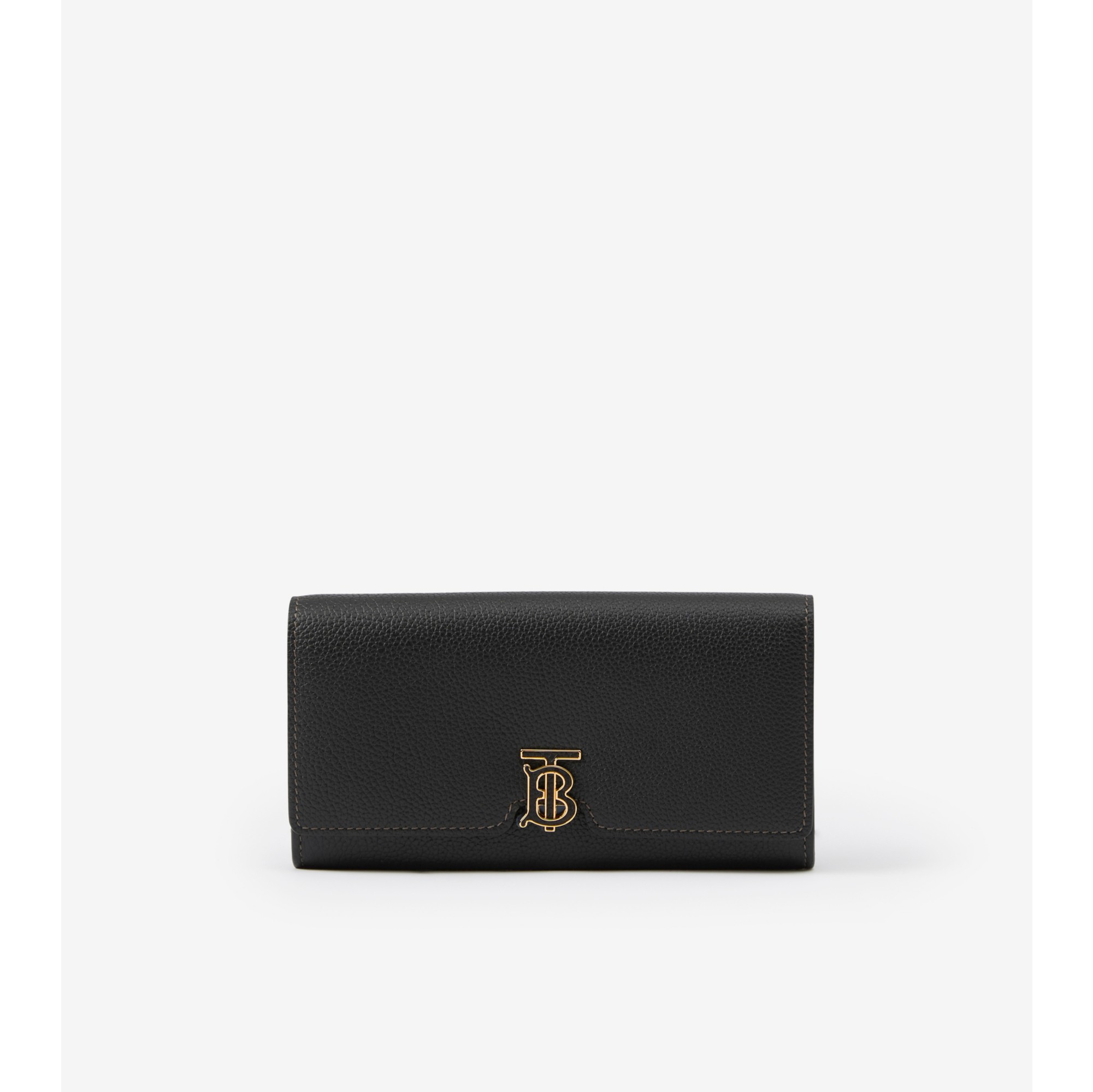Grainy Leather TB Money Clip Wallet in Black - Men | Burberry® Official
