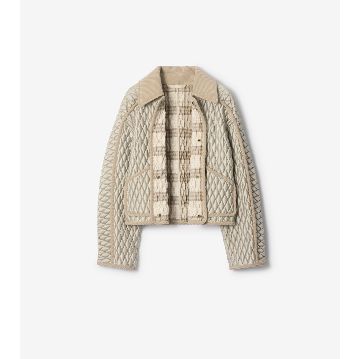 Cropped Quilted Nylon Floriston Jacket