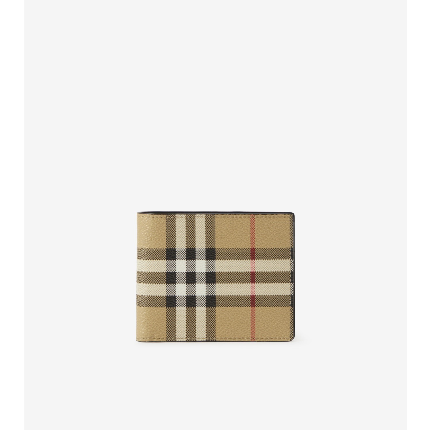 Check and Leather Slim Bifold Wallet in Archive Beige - Men | Burberry®  Official