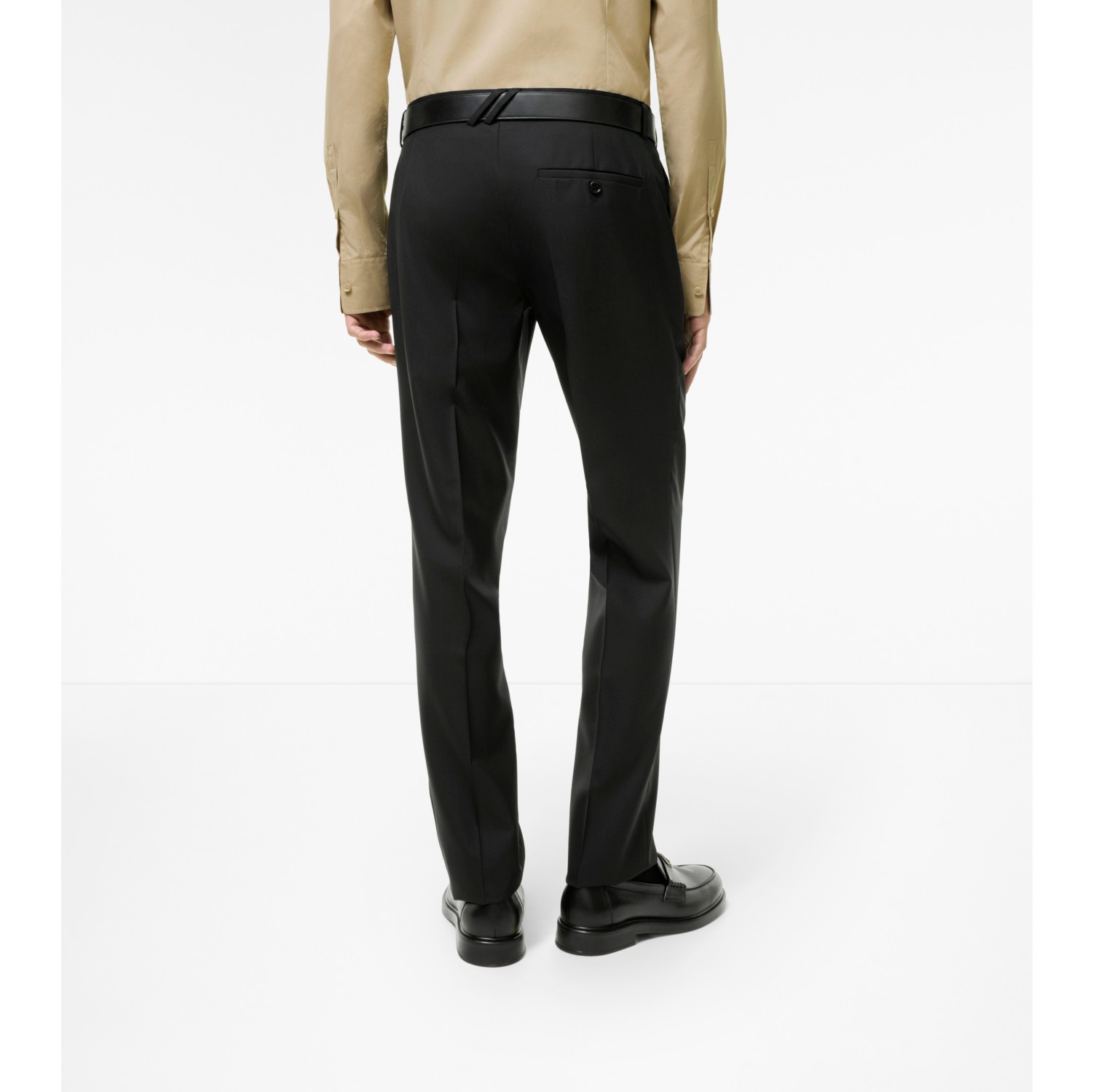 Wool Bond Tailored Trousers in Black - Men | Burberry® Official