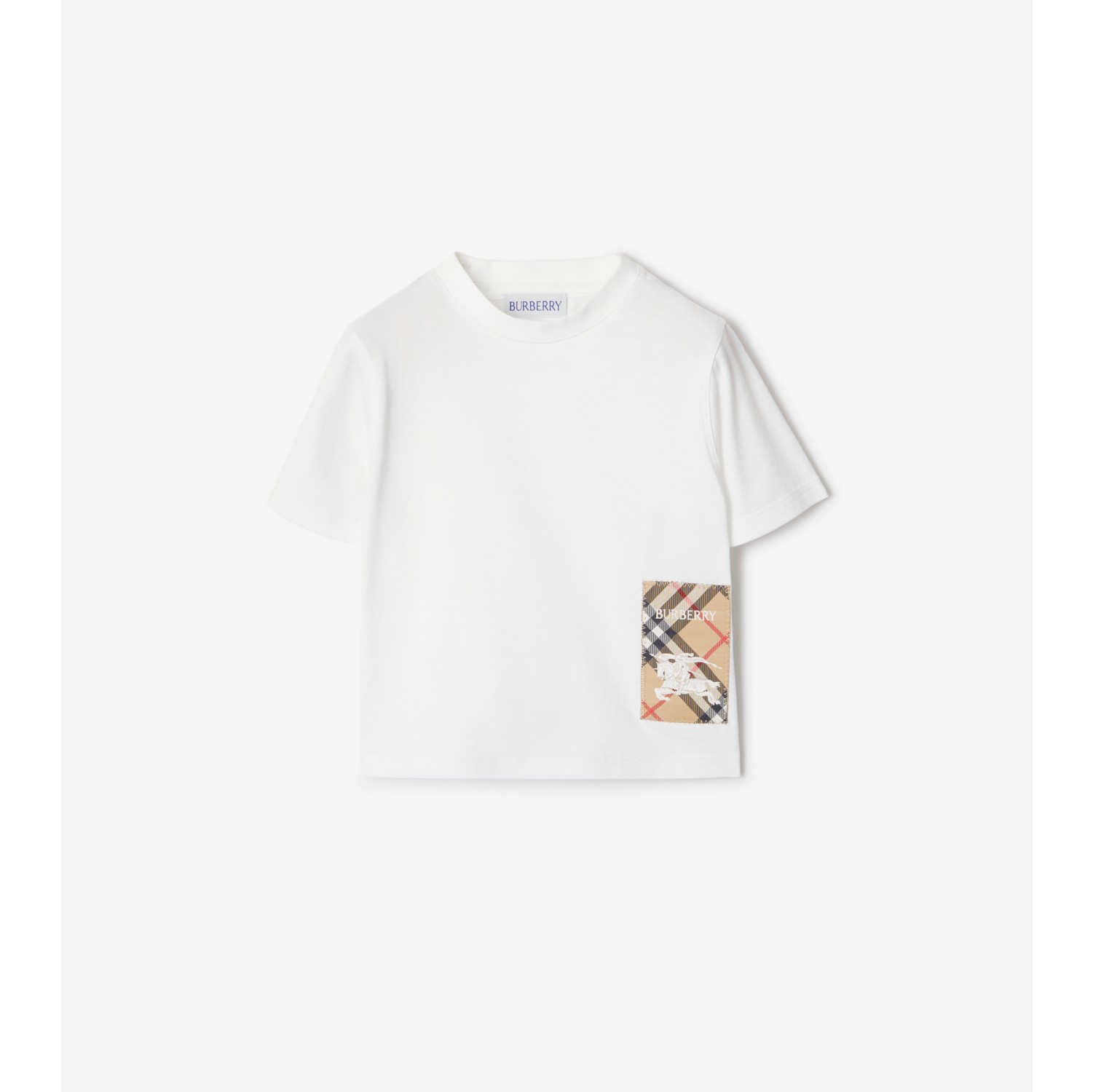 Check Label Cotton T-shirt