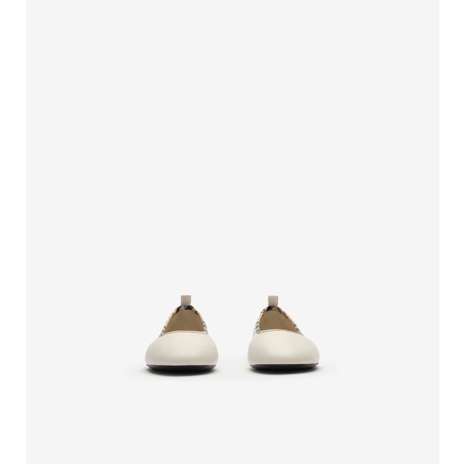 Bailarinas Robin en piel con detalles Check